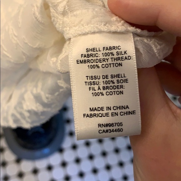 Rebecca Taylor Ellie Embroidered Lace Silk Top - Picture 8 of 8